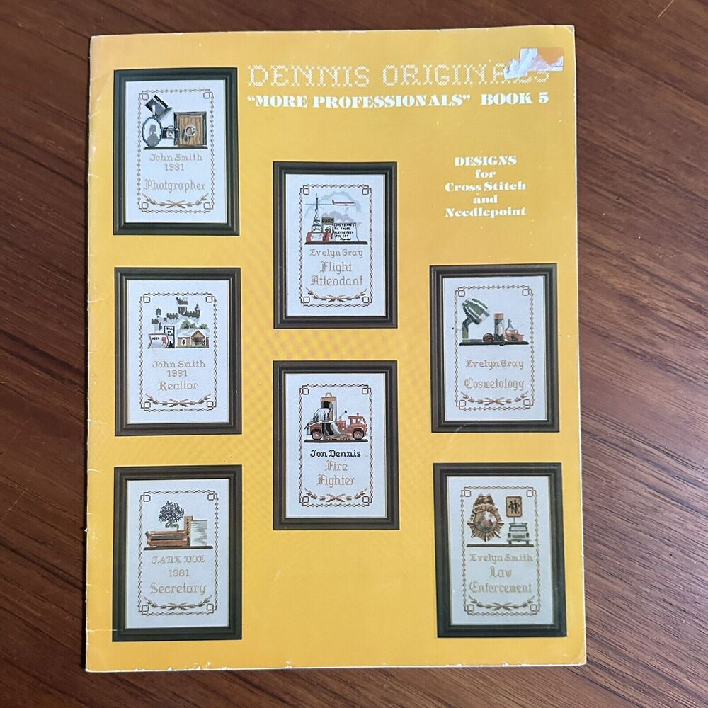 Dennis Originals More Professionals Book 5 1981 Cross Stitch Pattern Booklet 022